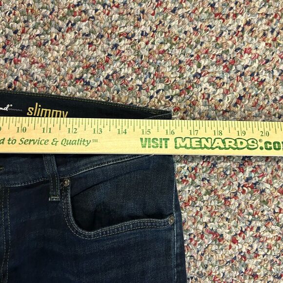 7 For All Mankind Slimmy Blue Dark Wash Mid-Rise Slim Fit Jeans Size 32 - Picture 8 of 13